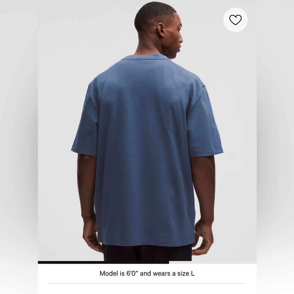 NWT Lululemon Men's Heavyweight Blue T-Shirt Sz XL - Picture 2 of 7